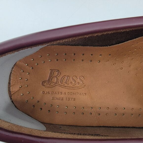 GH Bass Weejuns Wilton Mens 10 EE Penny Loafers Oxblood Burgundy Handsewn main image 14